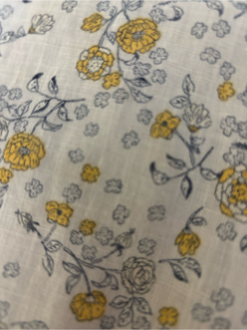 Rachel Zoe Light Blue Floral Short Sleeve Button-Up Blouse with Yellow Accents - Picture 6 of 9